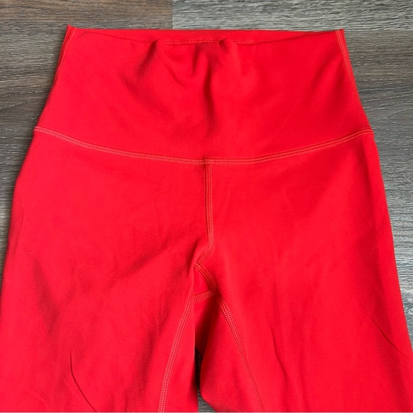 Lululemon Wunder Train High Rise Crop 23” Hot Heat Red Size 4 - Picture 3 of 8
